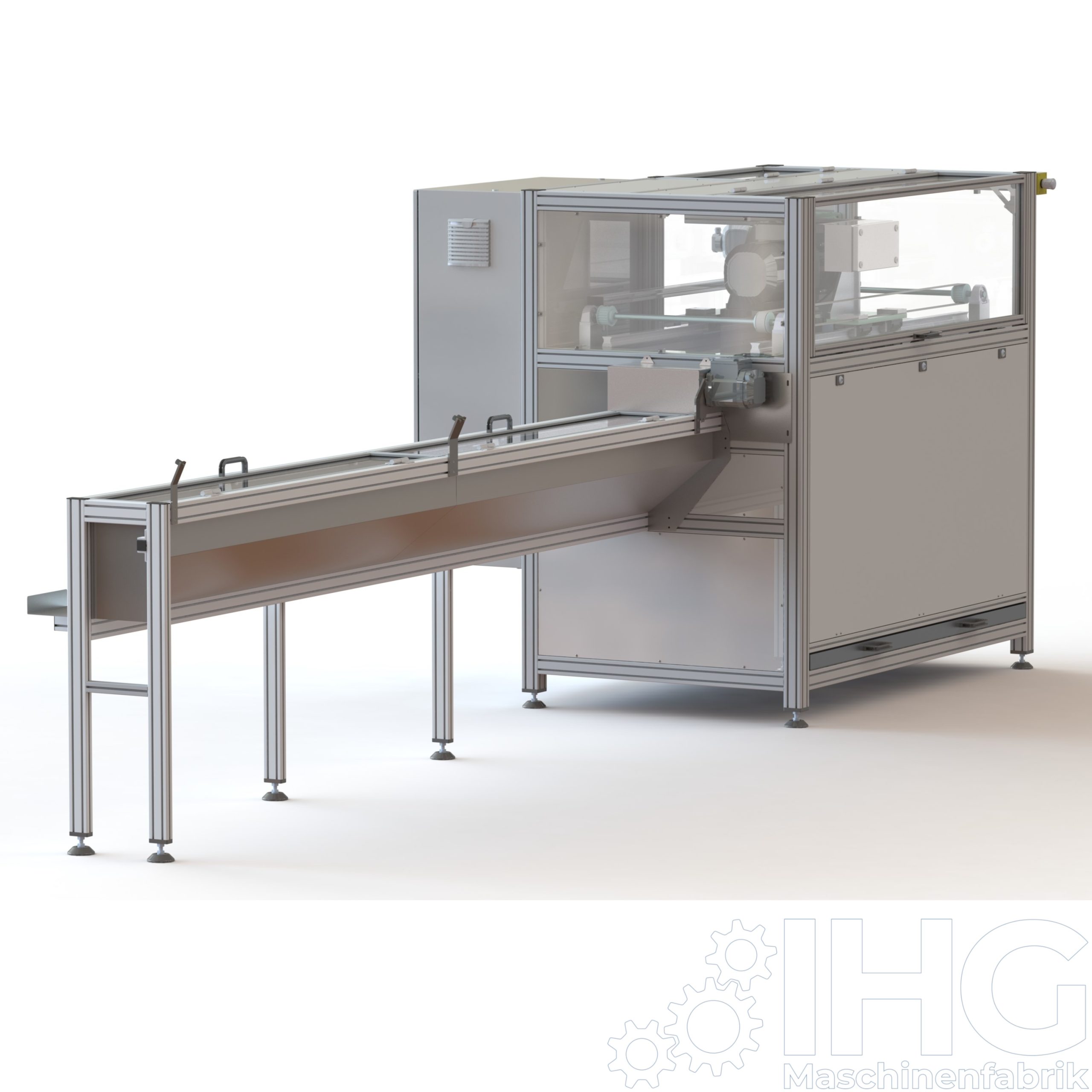 Kupferstrang Schneidautomat mit Ablagetisch, CAD-Modell